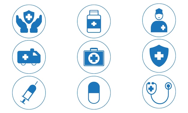 Health Icon Vector and Illustration Collection (collezione di icone e illustrazioni di salute)