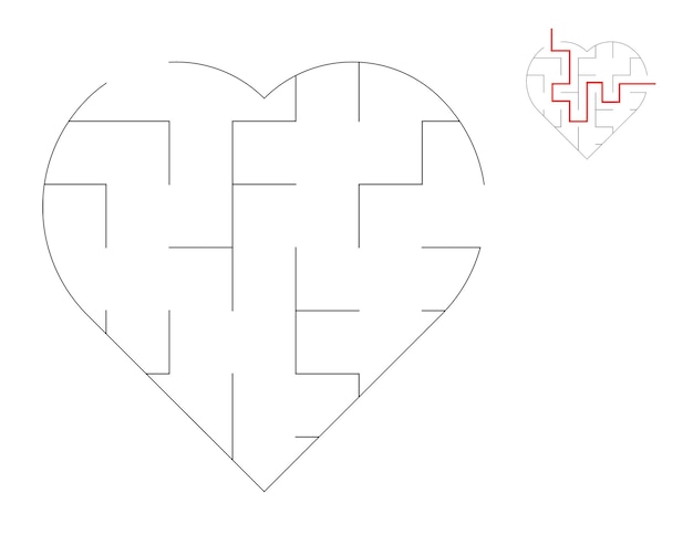 Heart Maze un gioco di puzzle con labirinti Un gioco di labirinto Un labirinto con risposte