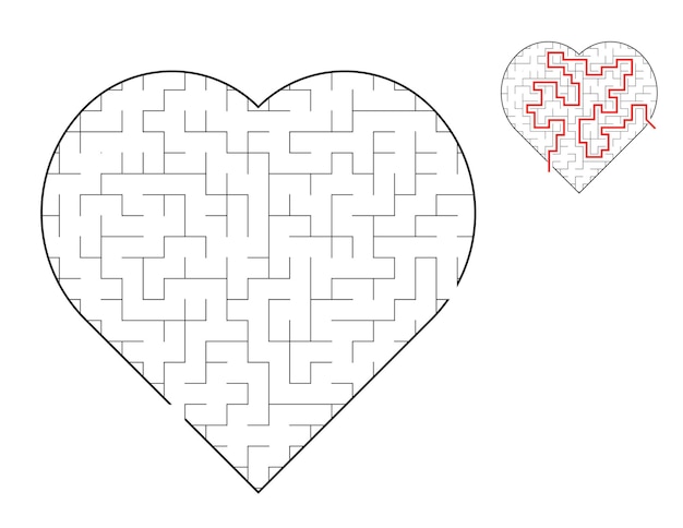 Heart Maze un gioco di puzzle con labirinti Un gioco di labirinto Un labirinto con risposte
