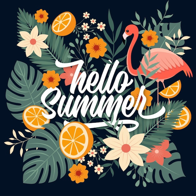 Hello Summer post con elementi tropicali