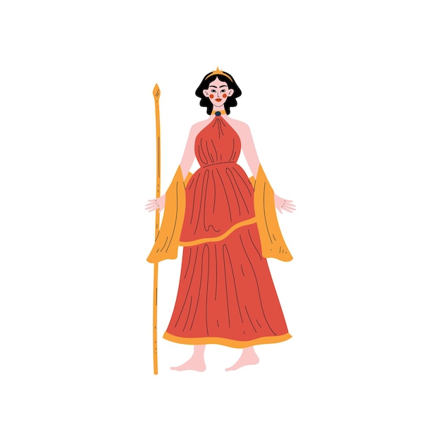 Hera dea greca antica grecia mitologia eroe illustrazione vettoriale