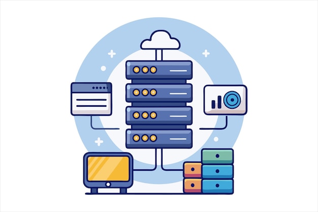 HighQuality Web Hosting Vector Art per progetti digitali