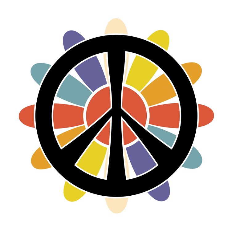 Vettore hippie svg design di magliette hippie svg design di file di taglio hippie design vettoriale di tipografia