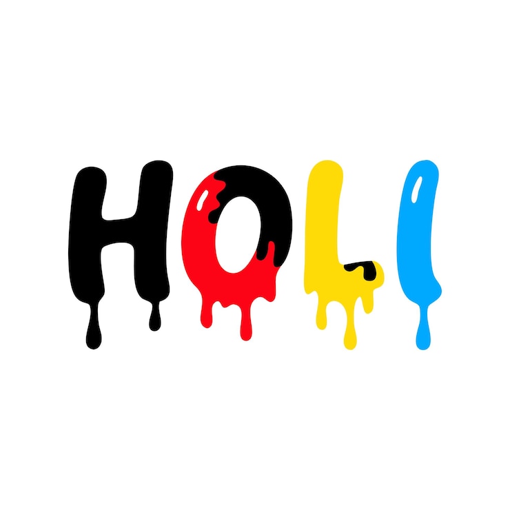 Vettore holi vector icon set simboli festivi colorati per il design della festa indù