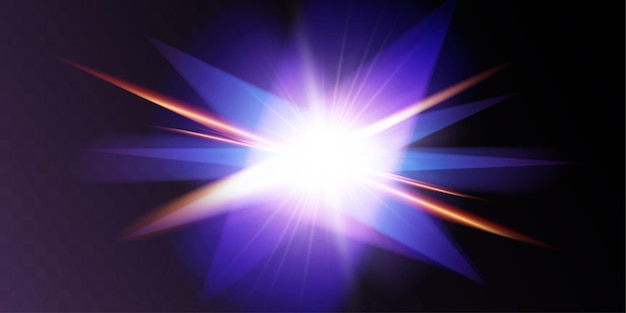 Hologramma bokeh lucido di cristallo di stella leggero Set di effetti di colore trasparenti
