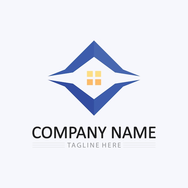 Home logo icon Vector illustration design templateHome e casa logo design vector logo architettura e progettazione di edifici proprietà soggiorno a casa proprietà logo aziendale