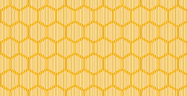 Honeycomb structure with cells arranged in a repeating hexagonal array Beehive seamless pattern bac