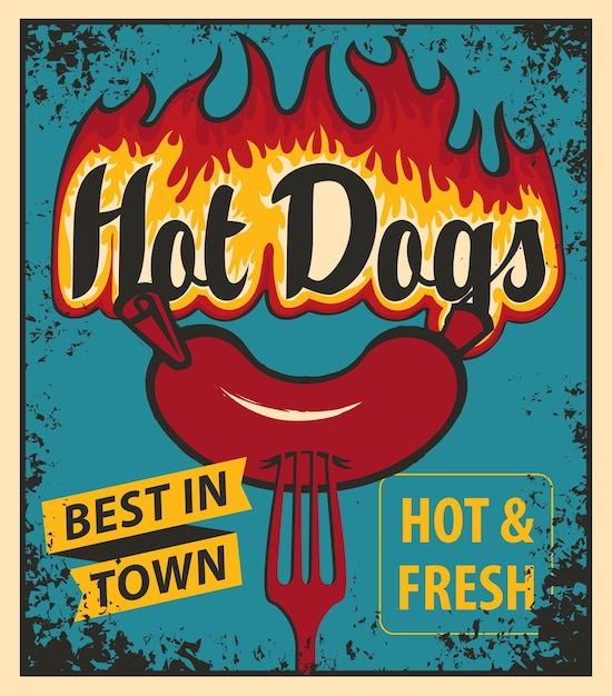 Hot dog in stile retrò
