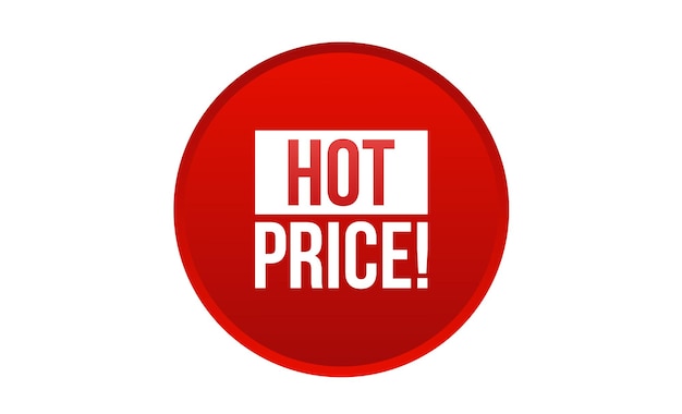 hot price banner design hot price icon illustrazione vettoriale in stile piatto