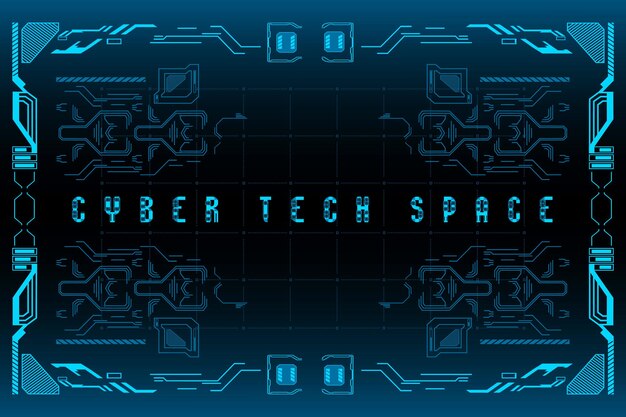 HUD Cyber tech space Sfondo futuristico dell'HUD