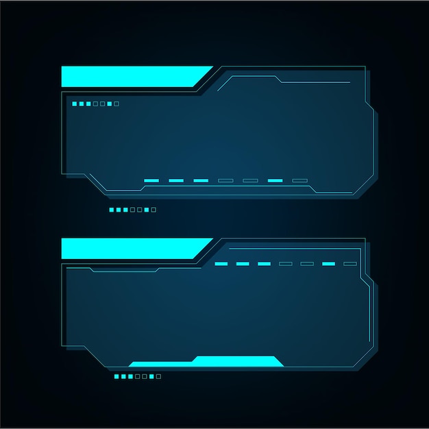 Hud elaments, elementi futuristici User Screen Monitor Interface Illustrazione vettoriale