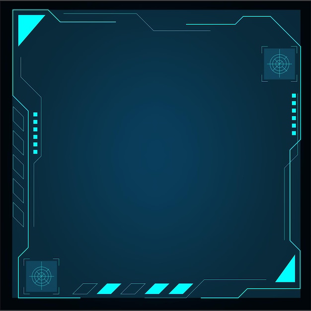 Hud elaments, elementi futuristici User Screen Monitor Interface Illustrazione vettoriale