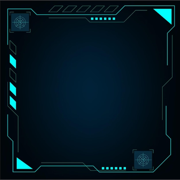 Hud elaments, elementi futuristici User Screen Monitor Interface Illustrazione vettoriale