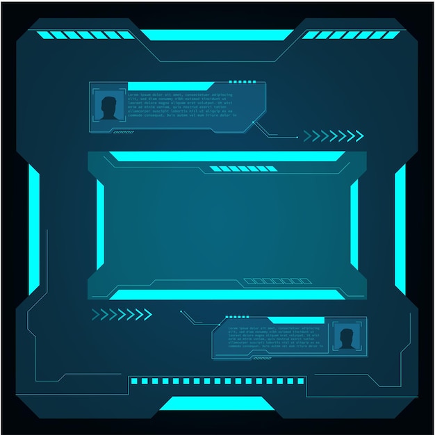 Hud elaments, elementi futuristici User Screen Monitor Interface Illustrazione vettoriale