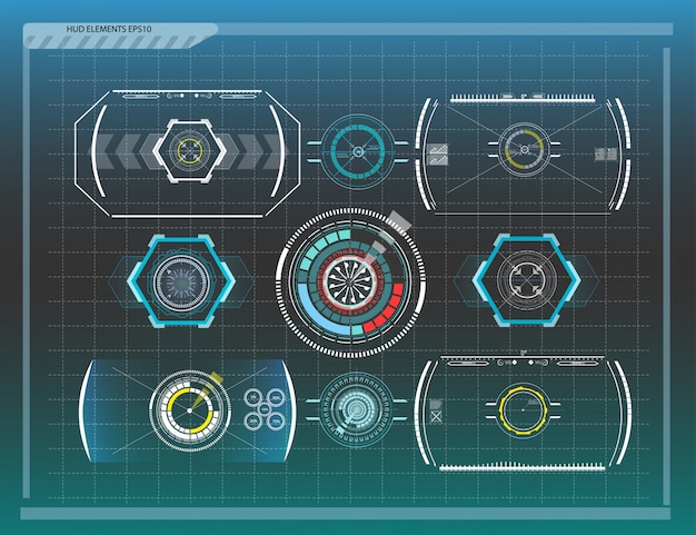 HUD sfondo spazio esterno. Elementi di infografica Dati digitali, sfondo astratto aziendale. Elementi di infografica. Interfaccia utente futuristica.