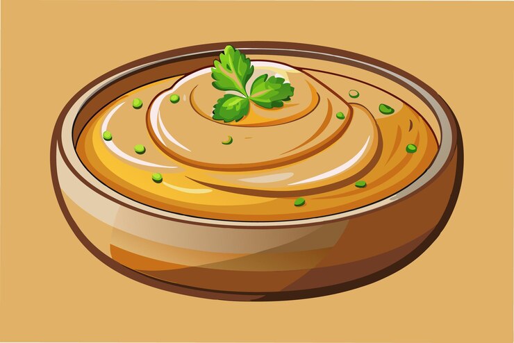 Vettore hummus stylized vector clip art perfetto per la grafica e il design