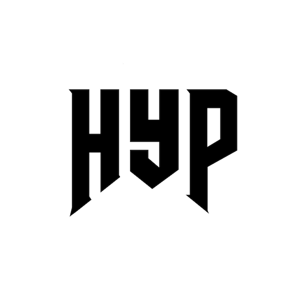HYP letter logo design per società tecnologica HYP logo design combinazione di colori bianco e nero HYP logo HYP vettore HYP design HYP icona HYP alfabeto HYP tipografia logo design