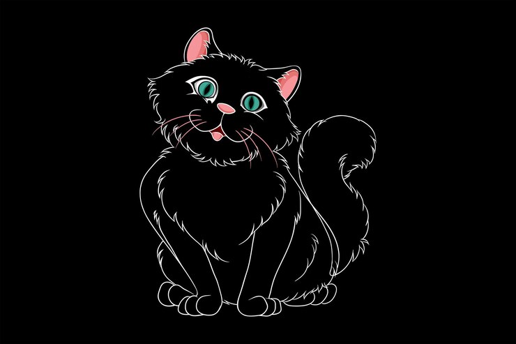 Vettore i gatti non sono tutta la nostra vita, ma rendono la nostra vita intera. design della maglietta design della maglietta del gatto