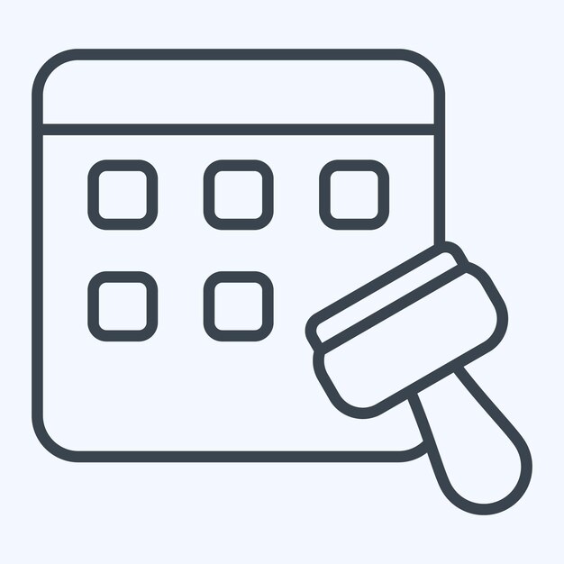 Icon Election Dates relative a Electiont simbolo linea stile design semplice modificabile