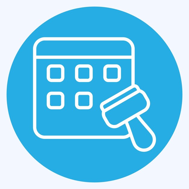 Icon Election Dates relative a Electiont simbolo occhi blu stile design semplice modificabile
