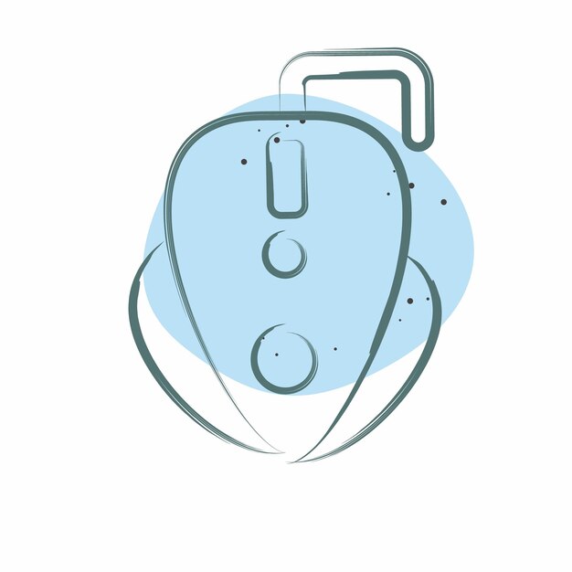 Icon Gaming Mouse correlato al simbolo del computer Color Spot Style design semplice modificabile