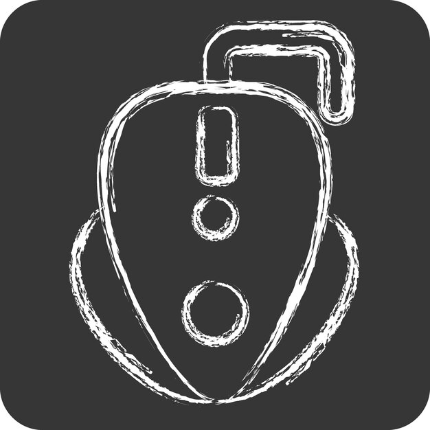 Icon Gaming Mouse correlato al simbolo del computer gesso Stile design semplice illustrazione semplice modificabile