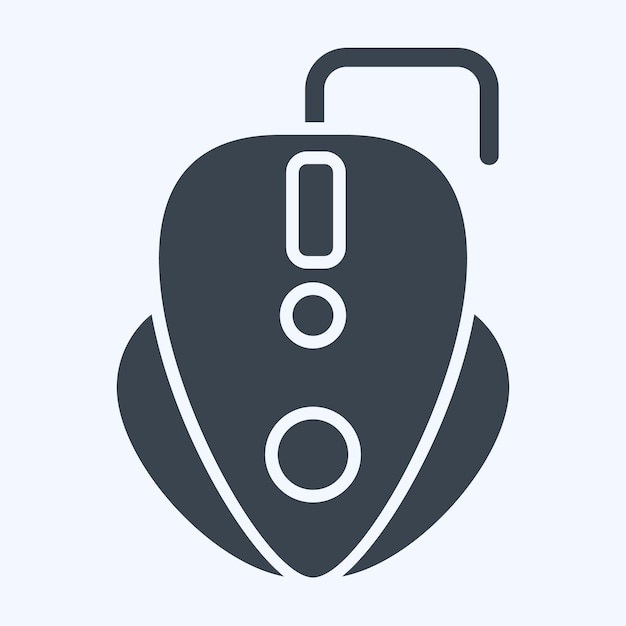Icon Gaming Mouse correlato al simbolo del computer in stile glifo design semplice modificabile