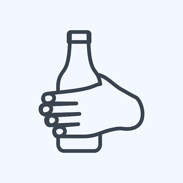Icon Holding Bottle adatto per le azioni manuali