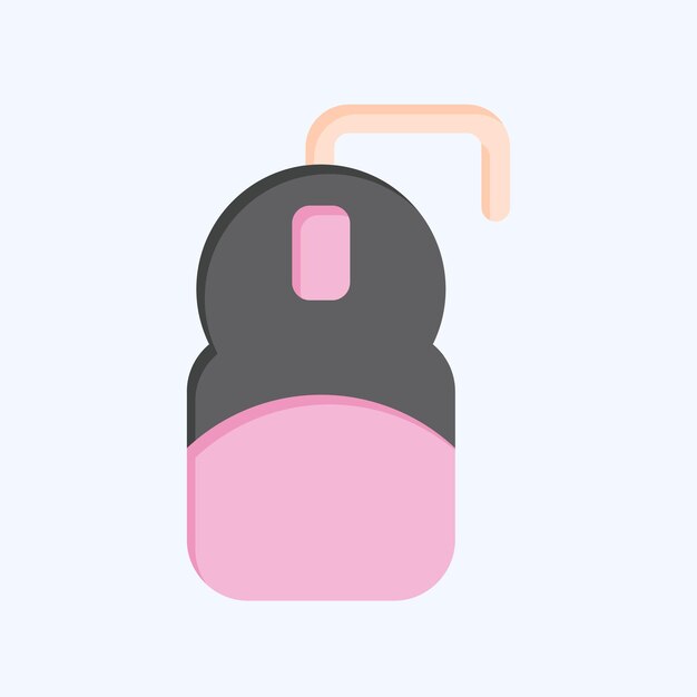 Icon Mouse correlato al simbolo del computer stile piatto design semplice modificabile