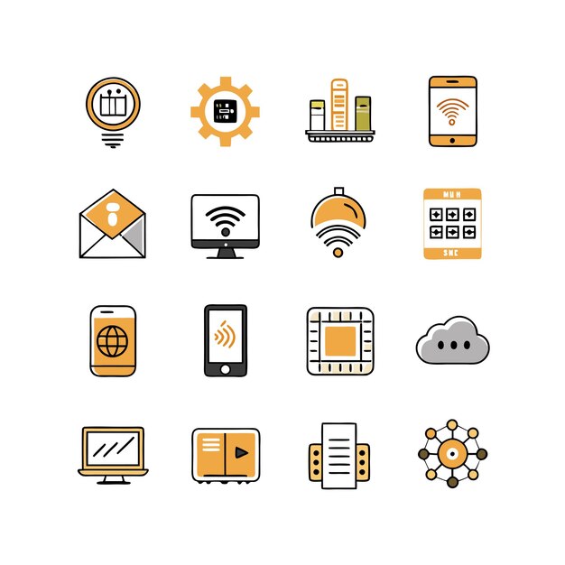 Icon Set Vector Illustration per documenti, siti web e applicazioni mobili