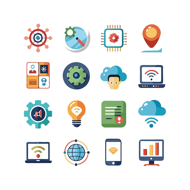 Icon Set Vector Illustration per documenti, siti web e applicazioni mobili