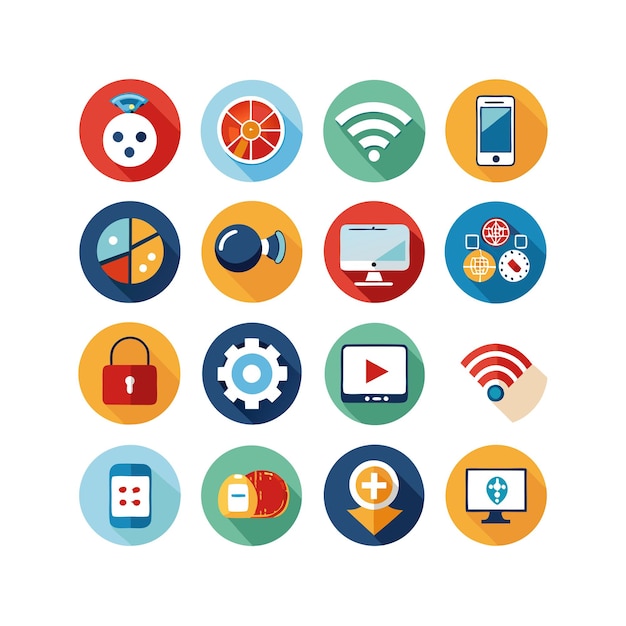 Icon Set Vector Illustration per documenti, siti web e applicazioni mobili