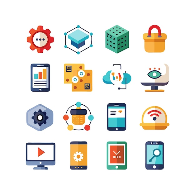 Icon Set Vector Illustration per documenti, siti web e applicazioni mobili