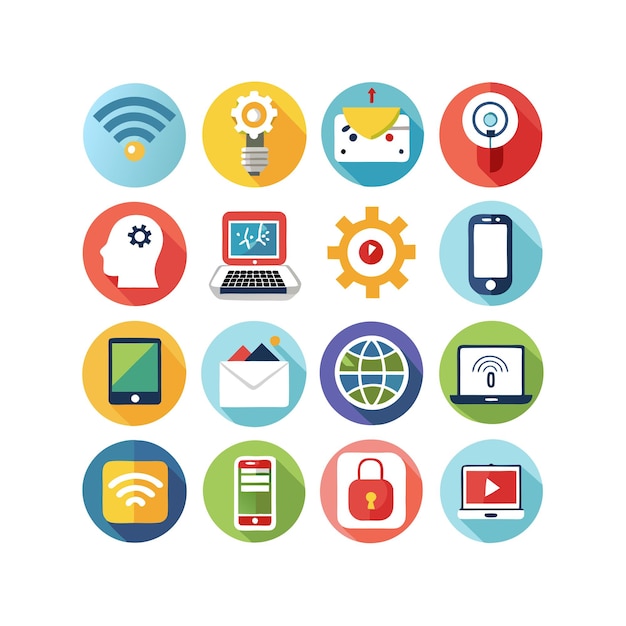 Icon Set Vector Illustration per documenti, siti web e applicazioni mobili