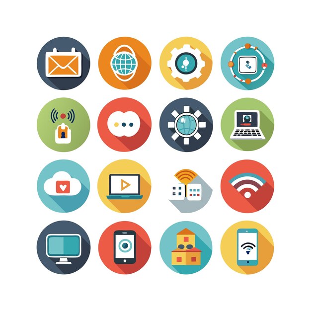 Icon Set Vector Illustration per documenti, siti web e applicazioni mobili