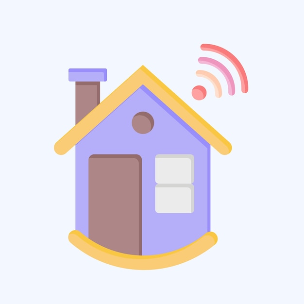Icon Smart Building correlato a Icon Building simbolo stile piatto design semplice modificabile 1