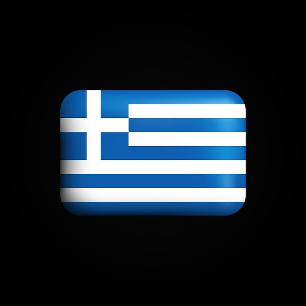 Icona 3D della bandiera della Grecia Bandiera nazionale della Grecia