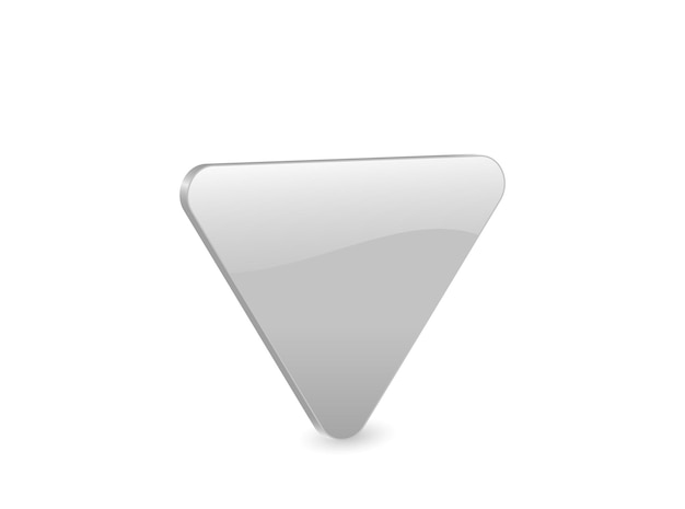 Icona 3d triangolare d'argento