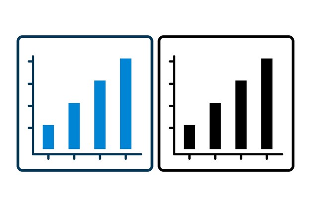 icona a barra vettoriale icona legata al grafico e al SEO adatta alle interfacce utente delle app del sito web stampabile ecc. stile di icona solido semplice design vettoriale modificabile
