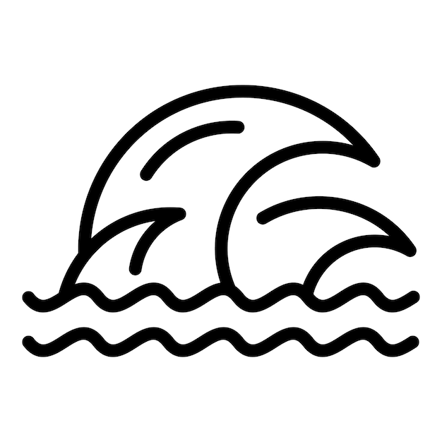 Icona Aqua tsunami Icona vettoriale Aqua Tsunami per il web design isolata su sfondo bianco