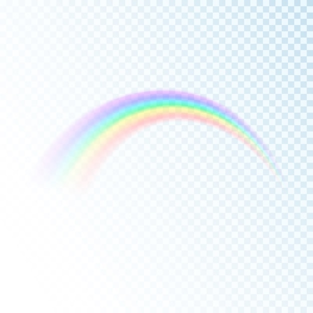 Icona arcobaleno isolato su sfondo trasparente. Spettro colorato di luce solare