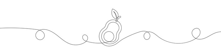 Vettore icona avocado a una linea disegno a linee continue dell'avocado