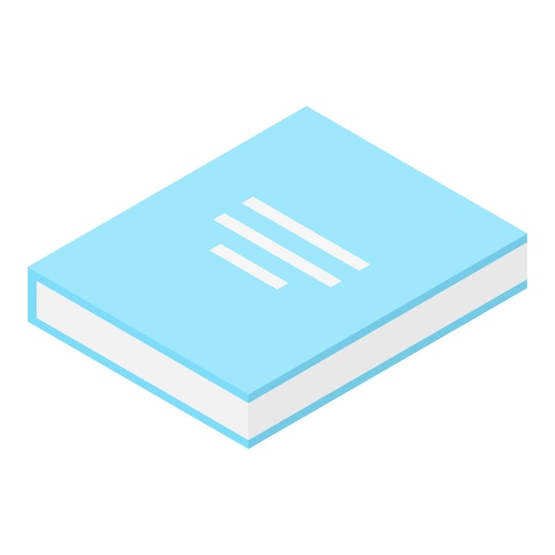 Icona blu del libro dell'ufficio Vista isometrica dell'icona blu del vettore del libro dell'ufficio per il web design isolato su sfondo bianco
