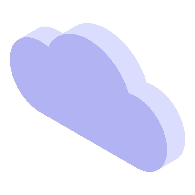 Icona cloud digitale Isometrica dell'icona vettoriale cloud digitale per il web design isolato su sfondo bianco