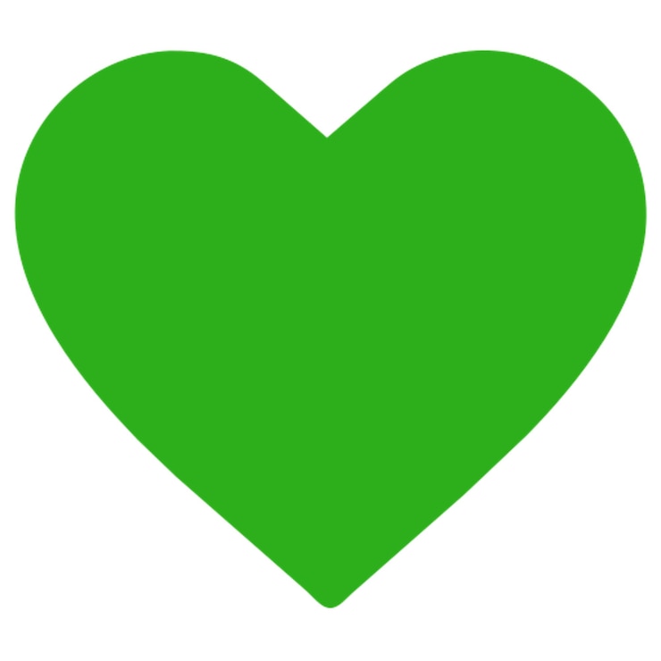 Vettore icona cuore verde