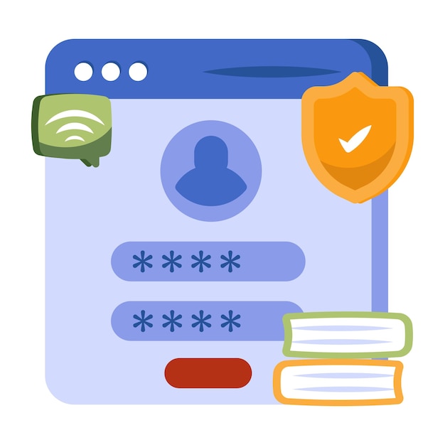 Icona dal design moderno per l'accesso sicuro