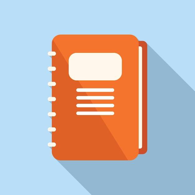 Icona database notebook vettore piatto Dati cliente Sistema software