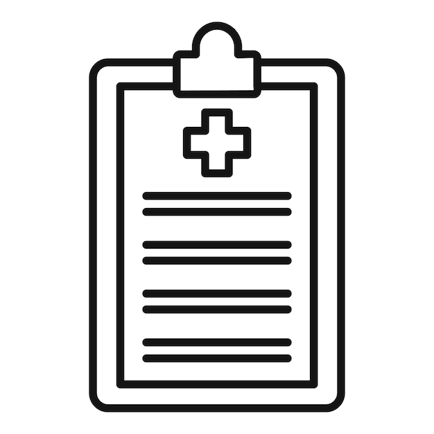 Icona degli appunti medici Icona vettoriale degli appunti medici per il web design isolata su sfondo bianco