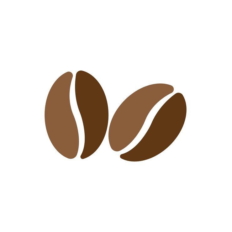 icona dei chicchi di caffè per l'illustrazione vettoriale dello sfondo del simbolo della caffetteria