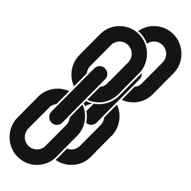 Icona dei collegamenti della strategia di backlink Semplice illustrazione dell'icona vettoriale dei collegamenti della strategia di backlink per il web design isolato su sfondo bianco